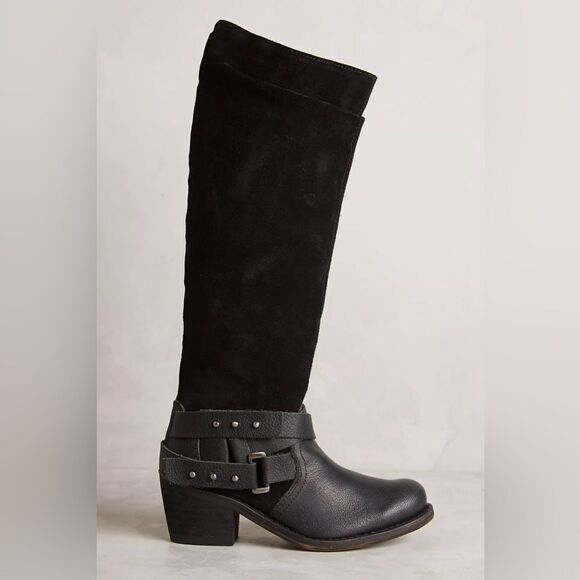 Anthropologie Gee Wawa Nancy suede Moto boots 8 - Picture 2 of 6
